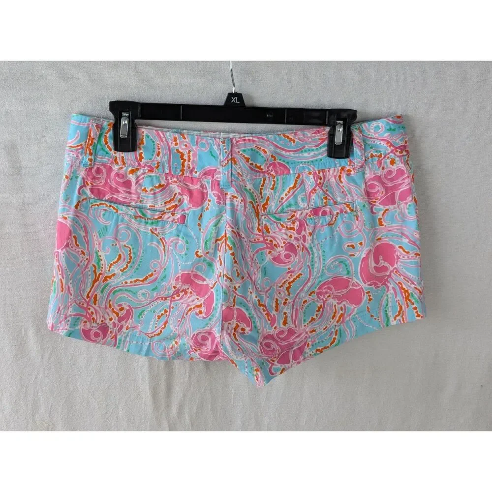 Lilly Pulitzer Walsh Short Jellyfish Design Pink and Blue Women's Size 4 - Picture 7 of 9